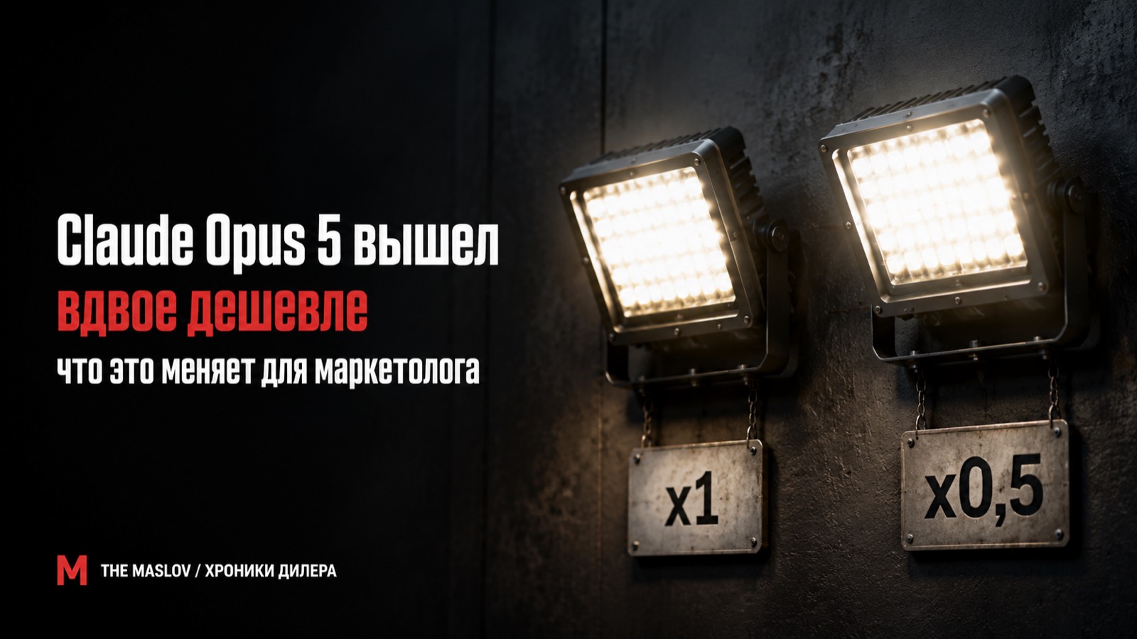Два прожектора с бирками x1 и x0,5: Claude Opus 5 даёт почти тот же уровень вдвое дешевле